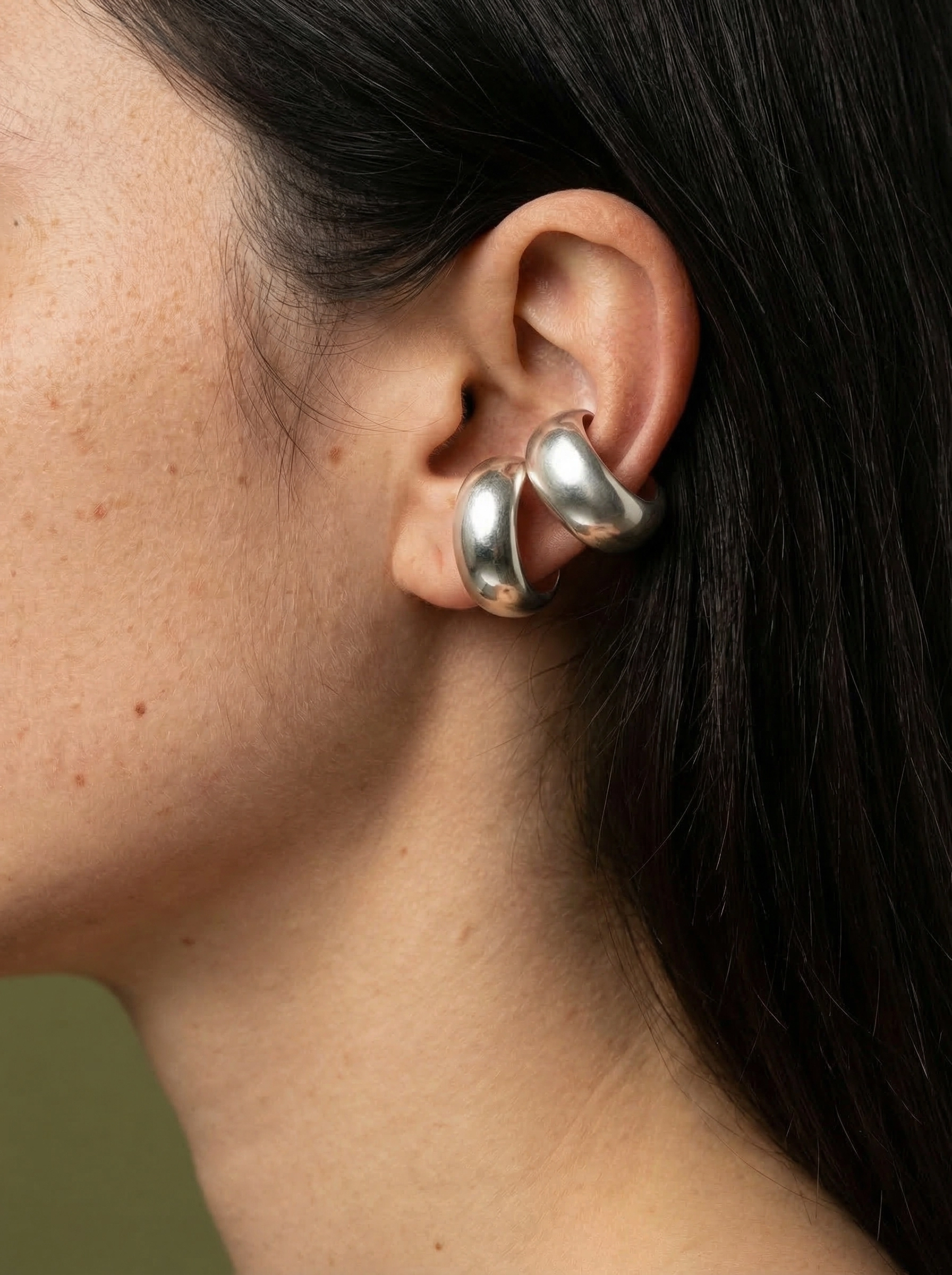 חבק Chunky Earcuff — כסף 925 בעבודת יד
